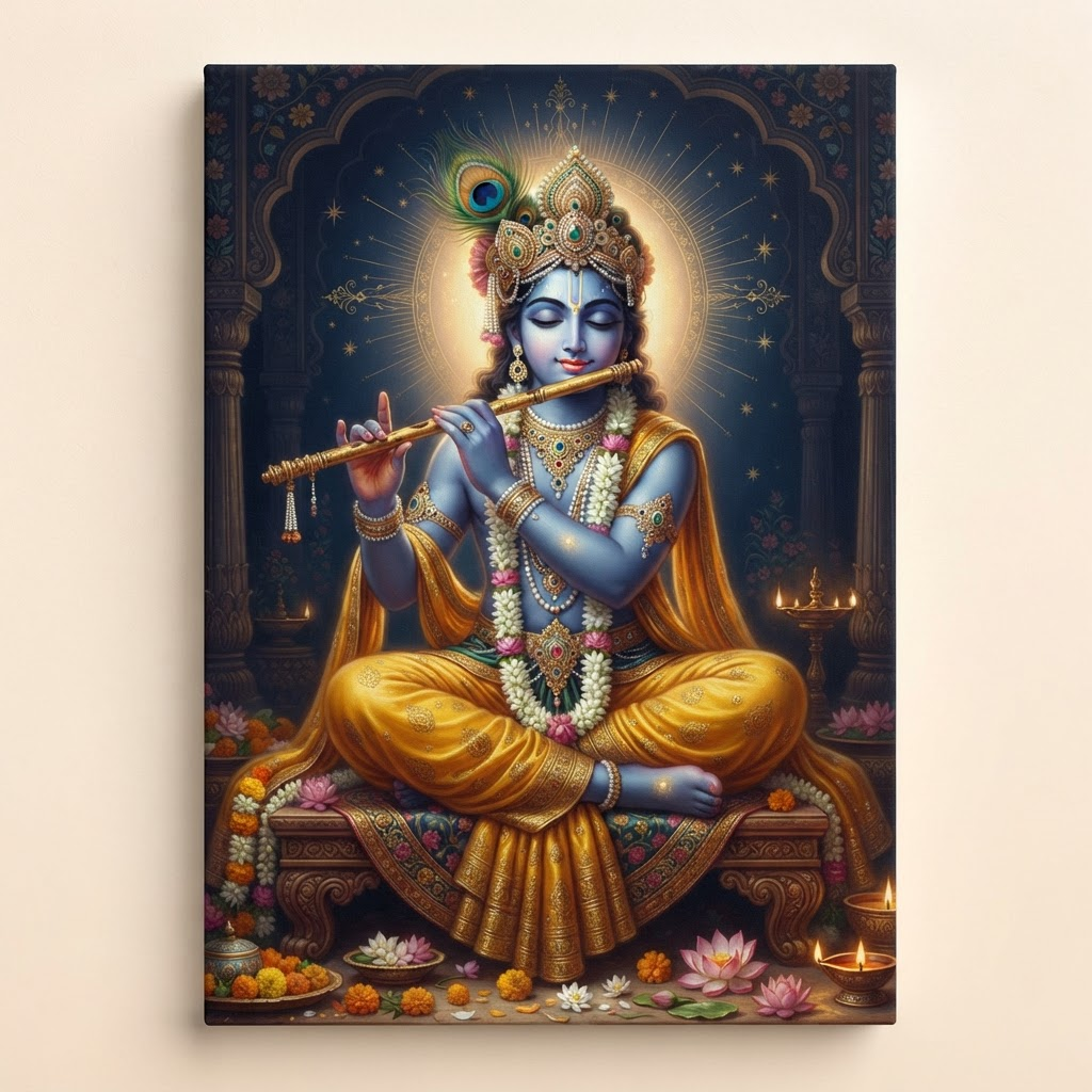 Depiction of Lord Krishna, the divine inspiration behind Sri Krishna Tourist & Travels